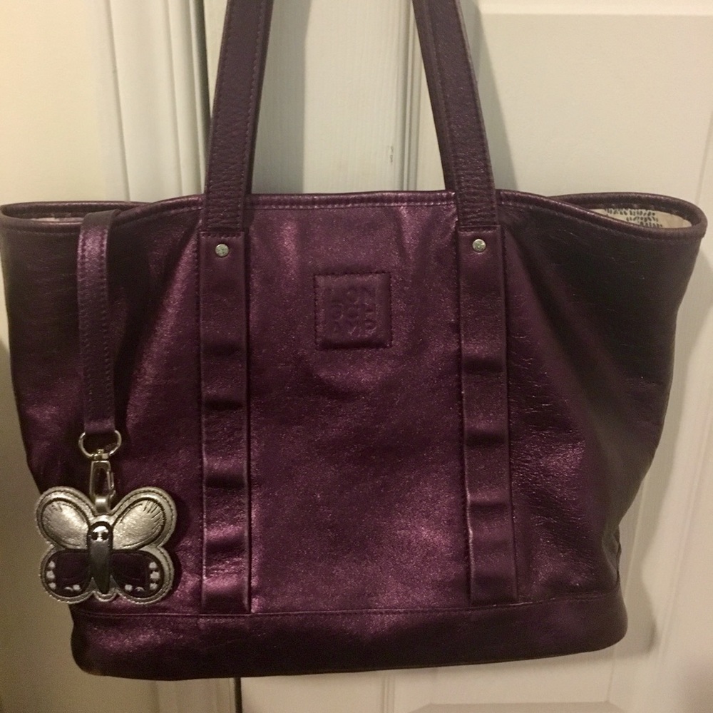 Longchamp Tote purple + Butterfly